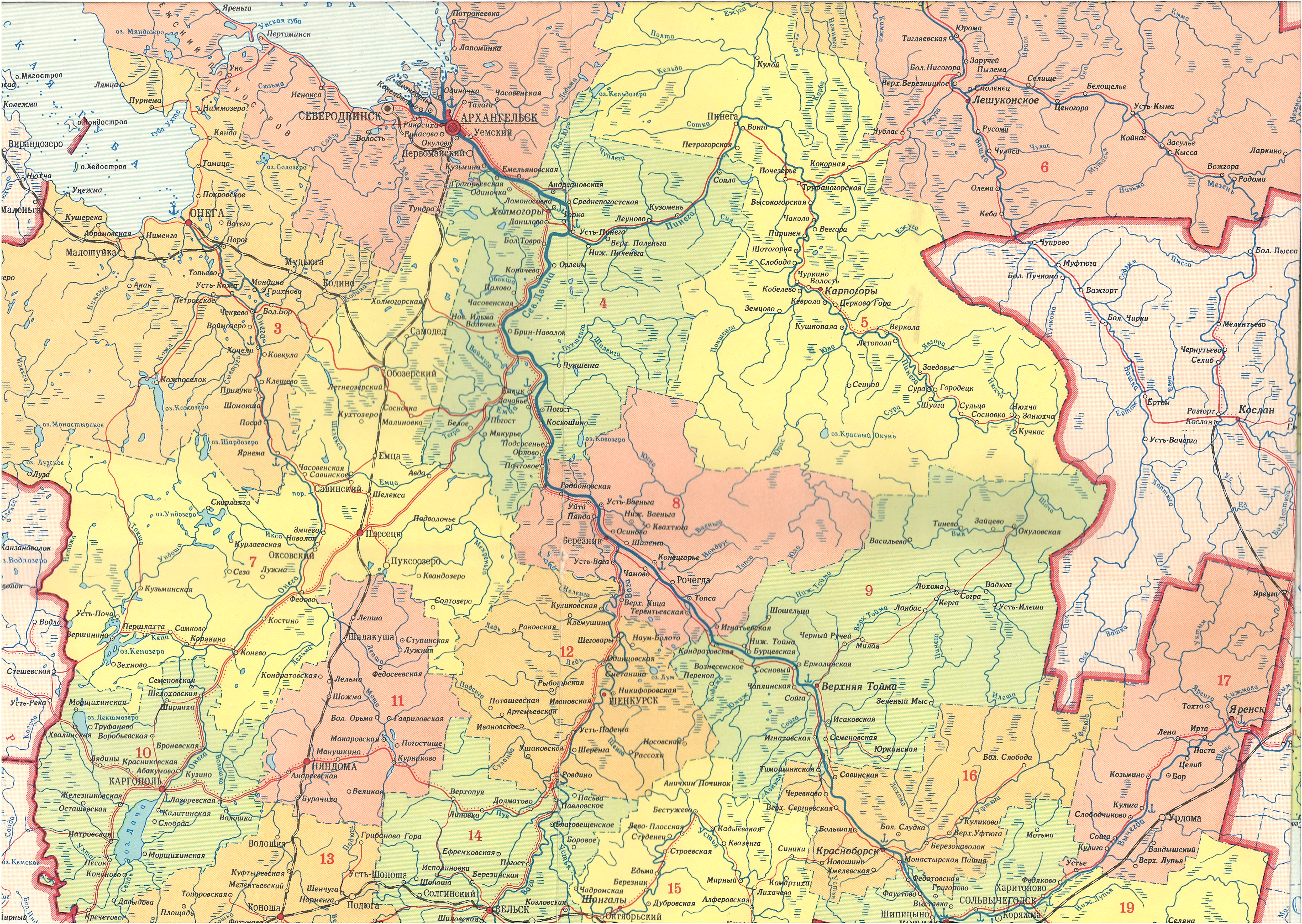 Карта Архангельской Области Фото